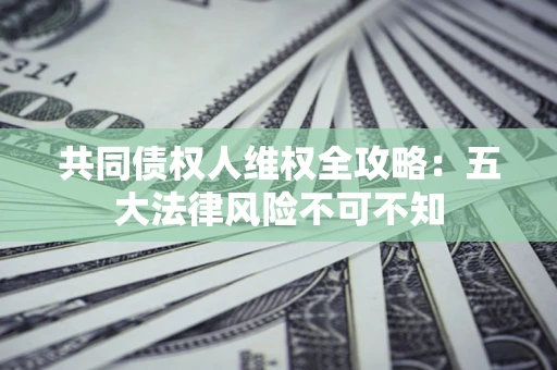 武汉共同债权人维权全攻略：五大法律风险不可不知
