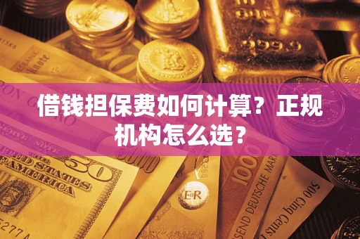 武汉借钱担保费如何计算？正规机构怎么选？