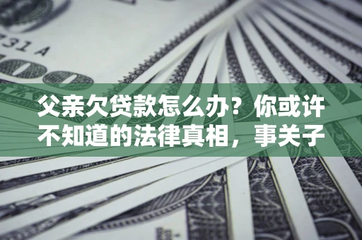 武汉父亲欠贷款怎么办？你或许不知道的法律真相，事关子女未来