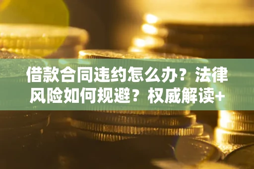 武汉借款合同违约怎么办？法律风险如何规避？权威解读+实用指南