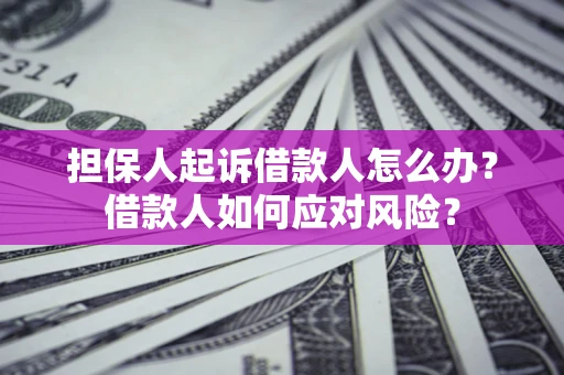 武汉担保人起诉借款人怎么办？借款人如何应对风险？
