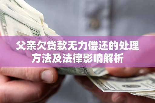 武汉父亲欠贷款无力偿还的处理方法及法律影响解析