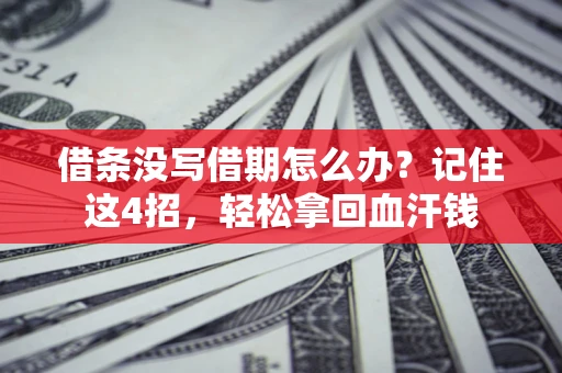 武汉借条没写借期怎么办？记住这4招，轻松拿回血汗钱