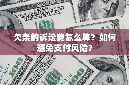 武汉欠条的诉讼费怎么算？如何避免支付风险？