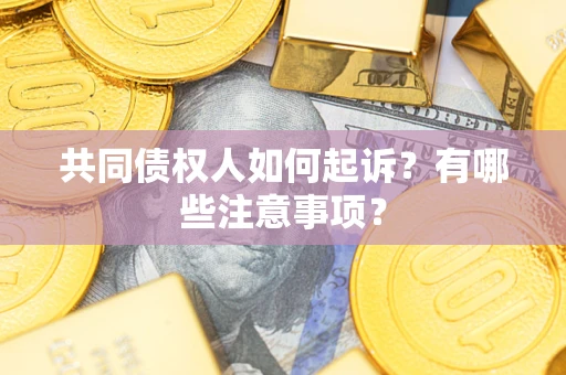 武汉共同债权人如何起诉？有哪些注意事项？
